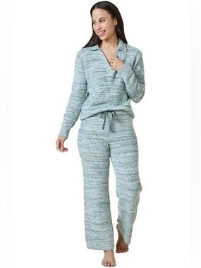 NWT Softies Marshmallow Johnny Collar Lounge Set, Size Large